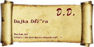 Dajka Dóra névjegykártya