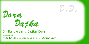 dora dajka business card